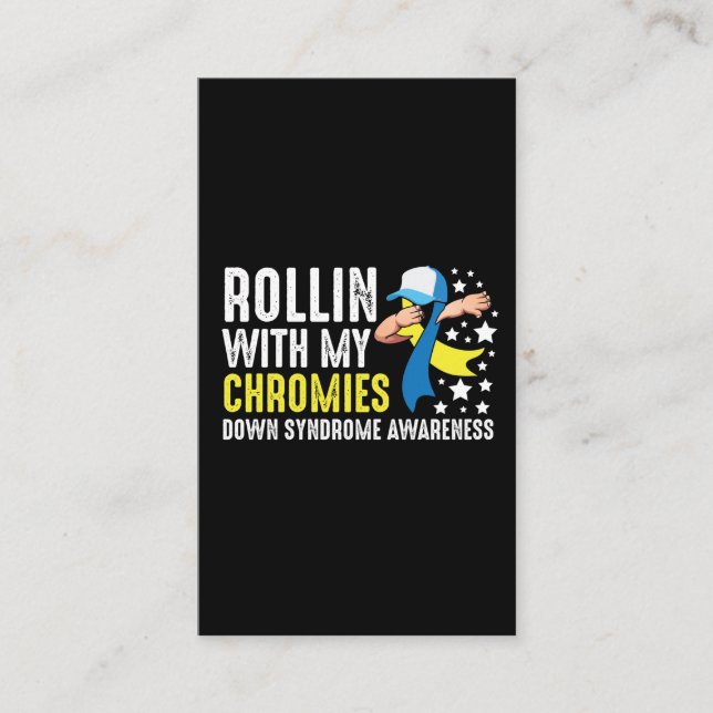 Down Syndrome Awareness Trisomy T21 Handicap Business Card (Front)