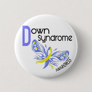 Down Syndrome BUTTERFLY 3.1 Button