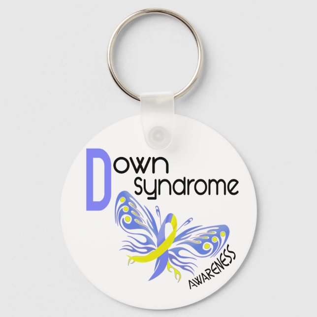 Down Syndrome BUTTERFLY 3.1 Keychain (Front)
