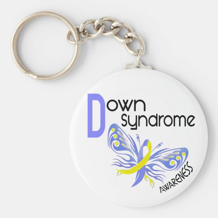 Down Syndrome BUTTERFLY 3.1 Keychain