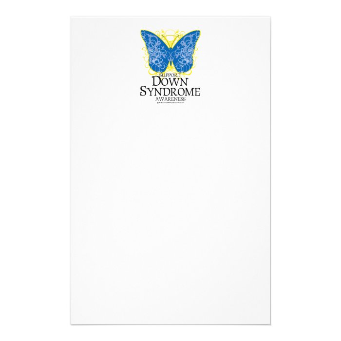 Down Syndrome Butterfly Stationery Paper