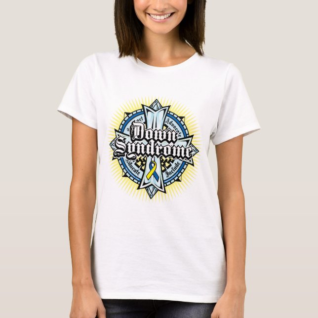 Down Syndrome Celtic Cross T-Shirt (Front)