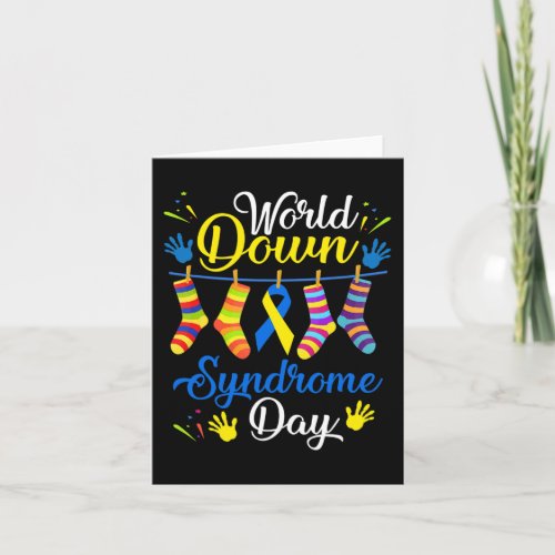 Down Syndrome Day Awareness Socks 21 March  Card