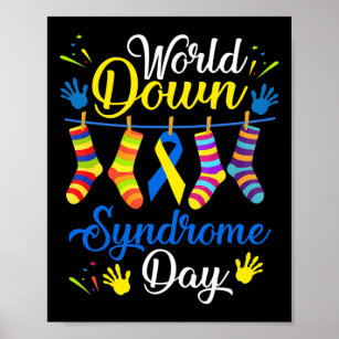 Down Syndrome Day Awareness Socks 21 March  Poster