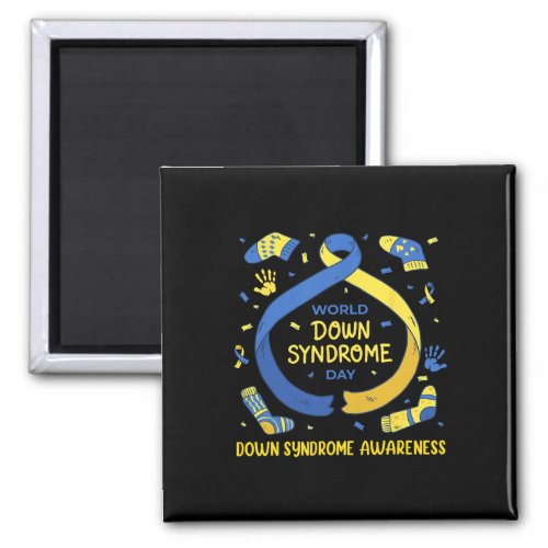 Down Syndrome Day Awareness Socks Down Right Kids  Magnet