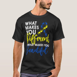 Down Syndrome Day Awareness T21 Hand Heart Butterf T-Shirt