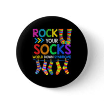 Down Syndrome Day Rock Your Socks Awareness 1  Button