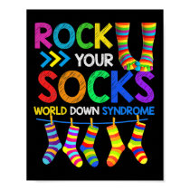 Down Syndrome Day Rock Your Socks Awareness 1  Poster