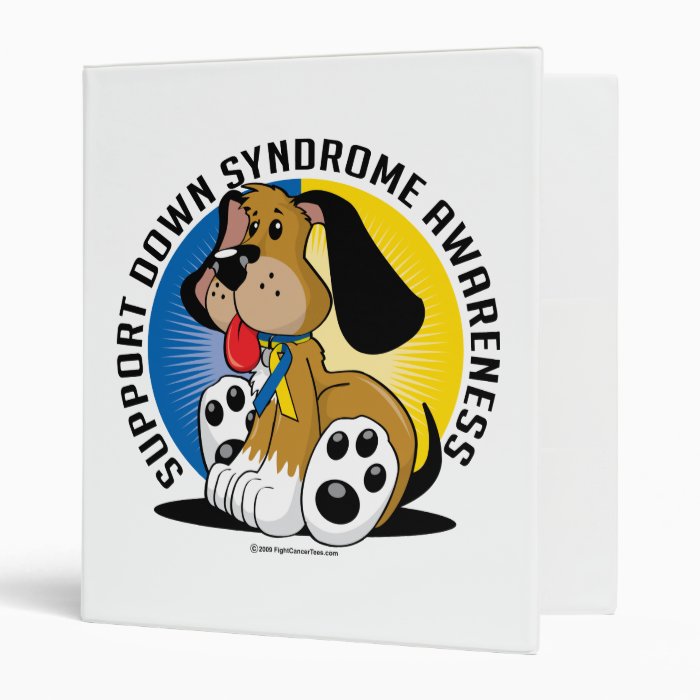 Down Syndrome Dog 3 Ring Binders