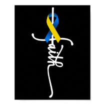 Down Syndrome Faith Down Syndrome Awareness Gifts Poster