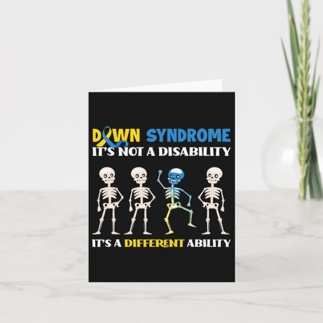 Down Syndrome It's Not A Disability It's A Differe Card (Front)