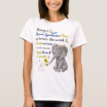 down syndrome mom elephant love pride  T-Shirt