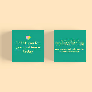 Down Syndrome Patience & Kindness Notice Card