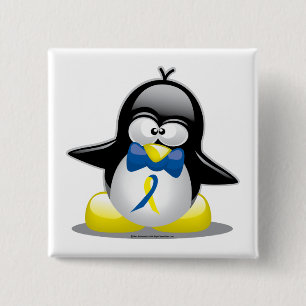 Down Syndrome Penguin Pinback Button