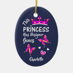 Down Syndrome Princess Cute Personalized Ceramic Ornament
