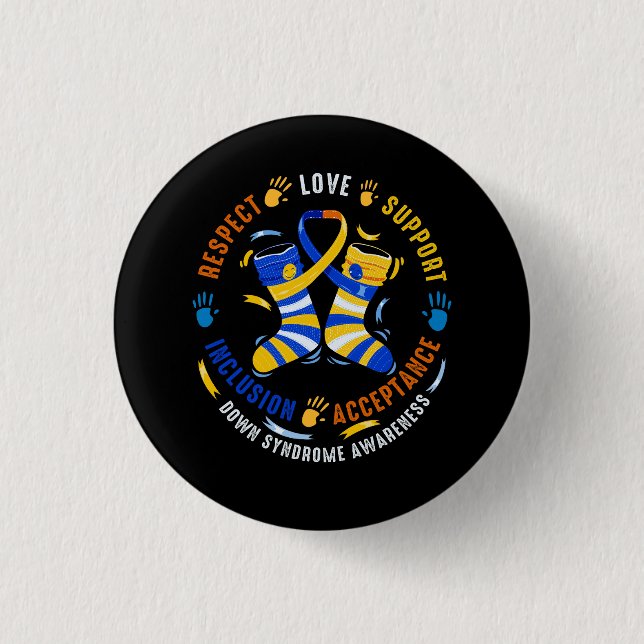 Down Syndrome Respect Support Down Syndrome Awaren Button (Front)