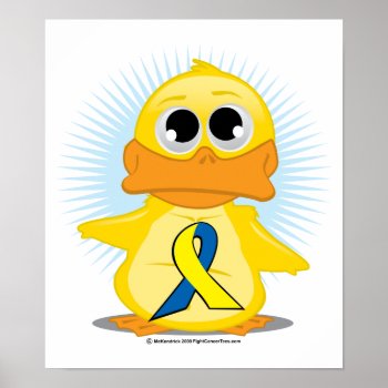 Down Syndrome Ribbon Duck Poster by fightcancertees at Zazzle