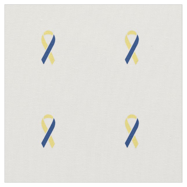 Down Syndrome ribbon fabric (Close Up)