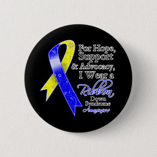 Down Syndrome Support Hope Awareness Button