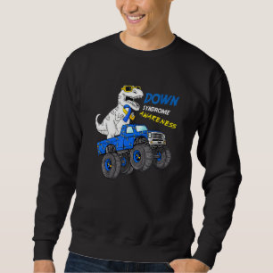 Down Syndrome T Rex Dinosaur Boys Kids Trisomy T2 Sweatshirt