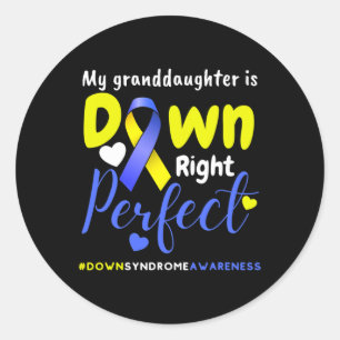 Down Syndrome Tee Classic Round Sticker