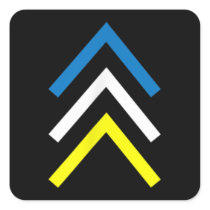 Down Syndrome Three Chromosome Arrows Awareness Mo Square Sticker