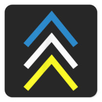 Down Syndrome Three Chromosome Arrows Awareness Mo Square Sticker