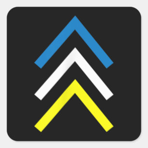 Down Syndrome Three Chromosome Arrows Awareness Mo Square Sticker