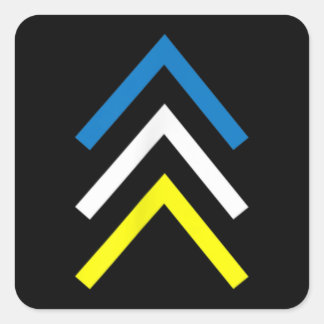 Down Syndrome Three Chromosome Arrows Awareness Mo Square Sticker