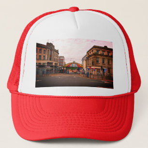 Down the bottom end trucker hat