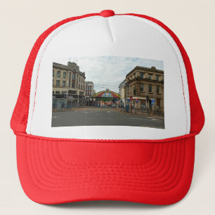 Down the bottom end trucker hat