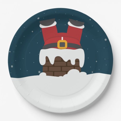 Down The Chimney With Care Paper Plates 9