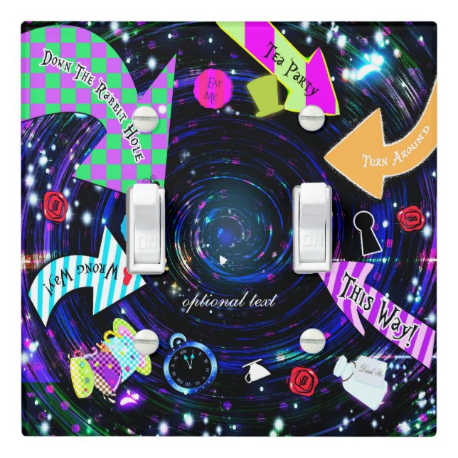 Down the Rabbit Hole Alice in Wonderland Light Switch Cover (In Situ)