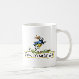 Down the rabbit hole coffee mug