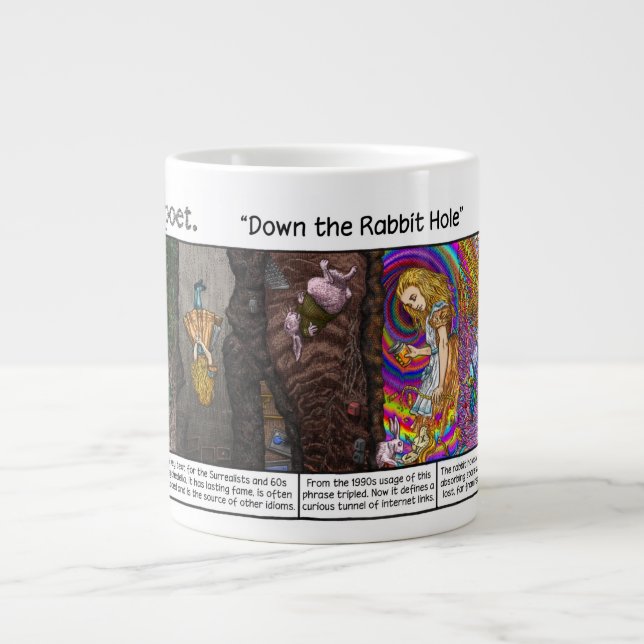 Down the Rabbit hole Large Coffee Mug (Front)