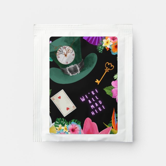 Down the Rabbit Hole Tea Bag Sticker Tea Bag Drink Mix (Front)