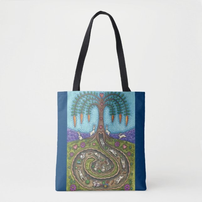 DOWN THE RABBIT HOLE TOTE BAG (Front)