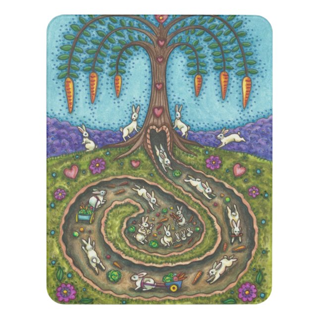 DOWN THE RABBIT HOLE WALL / DOOR / ROOM SIGN (Contemporary Vert)