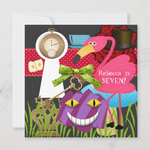 Down The Rabbit Hole Wonderland Birthday Invite