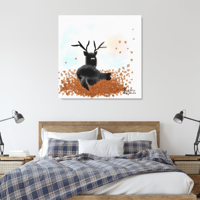 Down Time Stretched Canvas Print (Insitu(Bedroom))