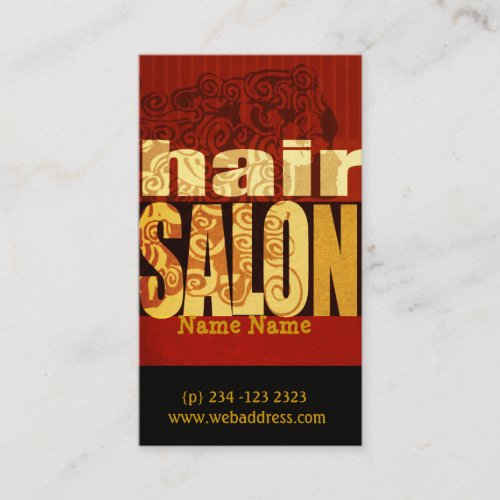 Salon Text Hair Diva Business Cards