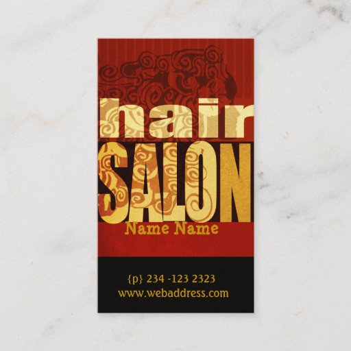 Customizable Salon Text Hair Diva Business Cards