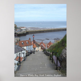 Down to Whitby Bay, North Yorkshire, England Poster