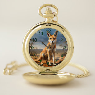 **"Down Under Delight: The Kangaringo Design"** Pocket Watch