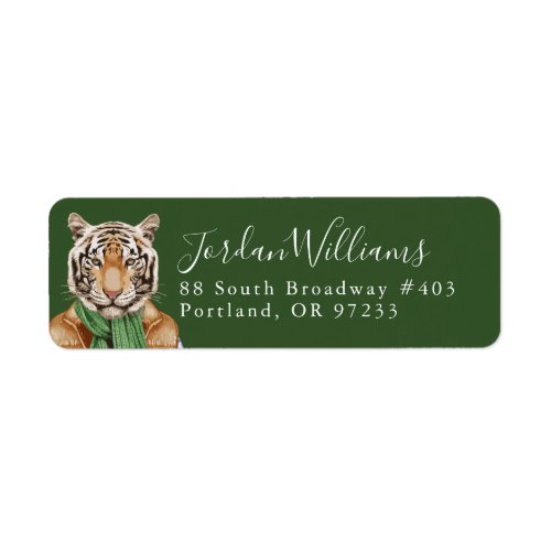 Down Vest Tiger  Add Your Name Label