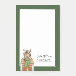 Down Vest Tiger Add Your Name Post-it Notes