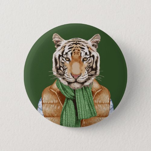 Down Vest Tiger Button