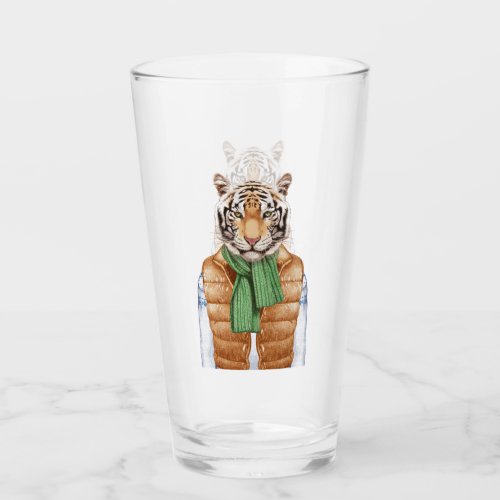 Down Vest Tiger Glass