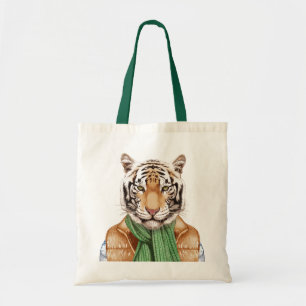 Down Vest Tiger Tote Bag