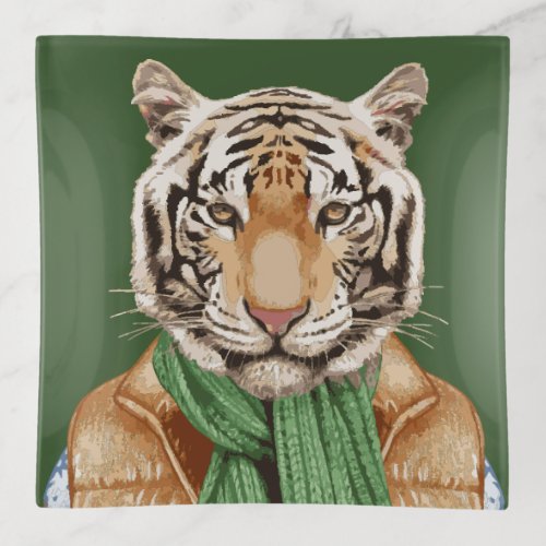 Down Vest Tiger Trinket Tray